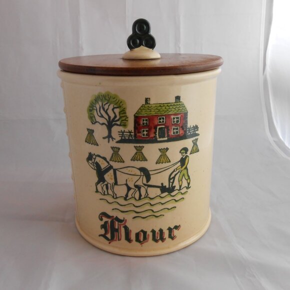 Vintage Poppy Trail By Metlox Flour And Coffee Canisters, California, Jars - Picture 2 of 16